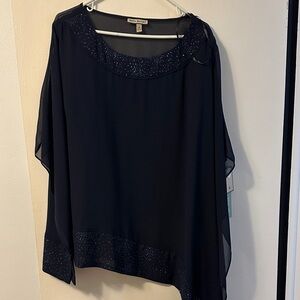 Elegant Navy Pantsuit with Sparkle Details